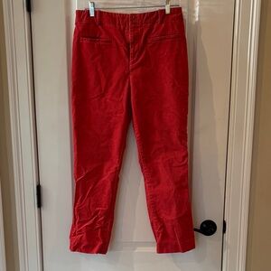 Anthropologie Red Corduroy Pants